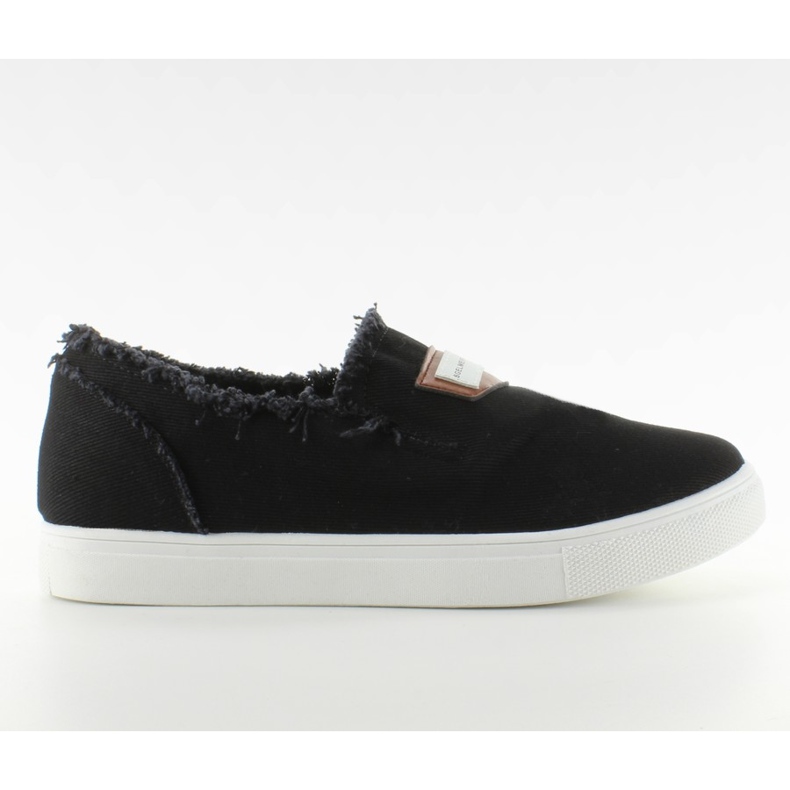 Slip-on denim med NB22 Black patch svart