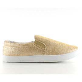 Iriserande tofflor JX35 Guld gyllene
