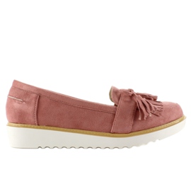 Loafers i mocka för kvinnor 6043 Rosa