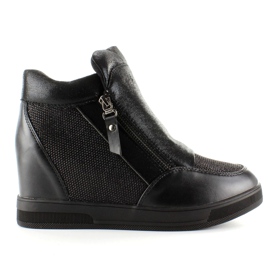 Sneakers on a hidden wedge 2017-1 Svart