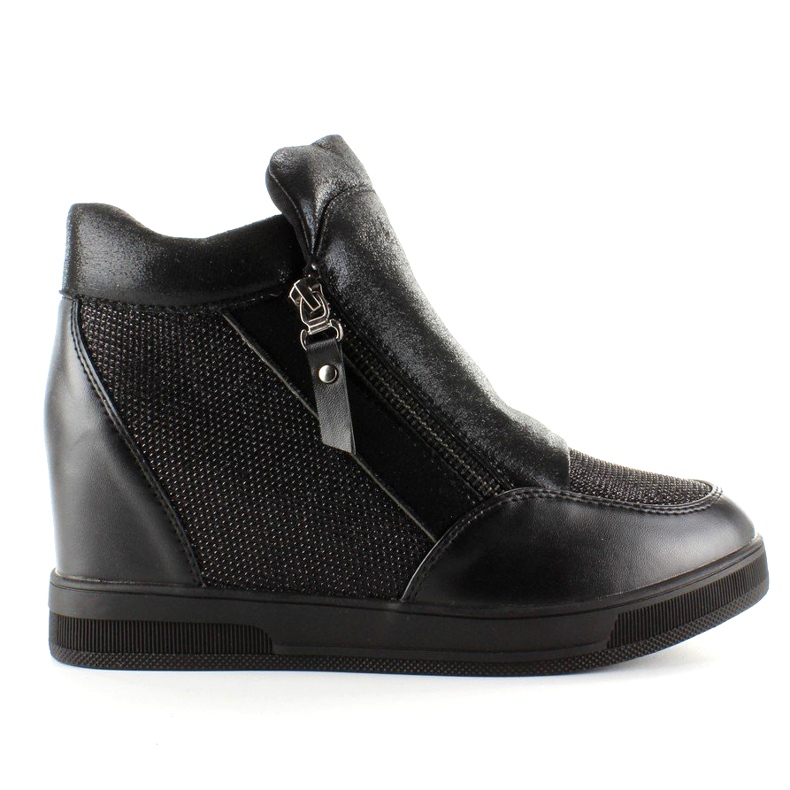 Sneakers on a hidden wedge 2017-1 Svart