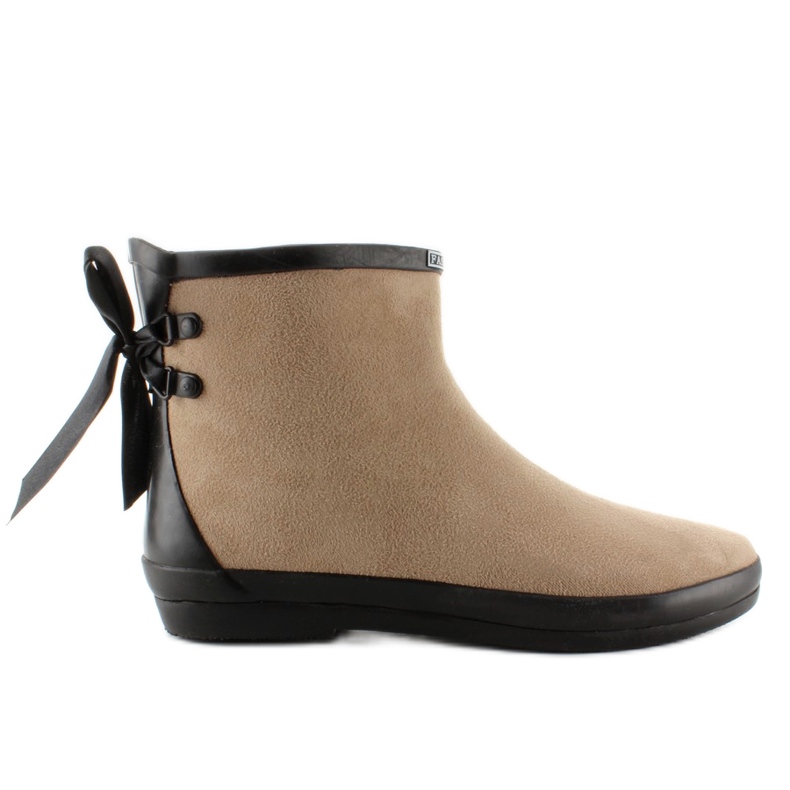 Korta gummistövlar med mocka 89-51 Beige