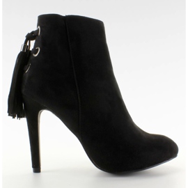 Fransade stövlar med tofs 66-217 svart