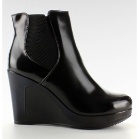 Svarta Jodhpur-stövlar på kilen Svart