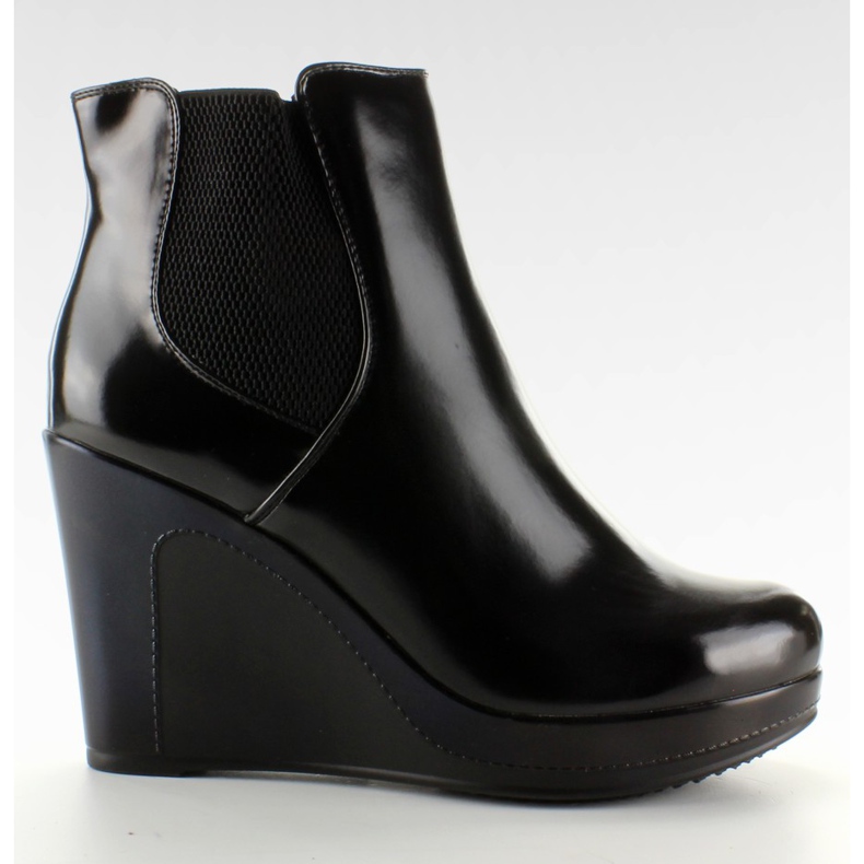 Svarta Jodhpur-stövlar på kilen Svart