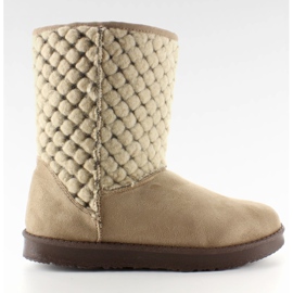 Kvinnors emulsioner med filt Taupe övre brun