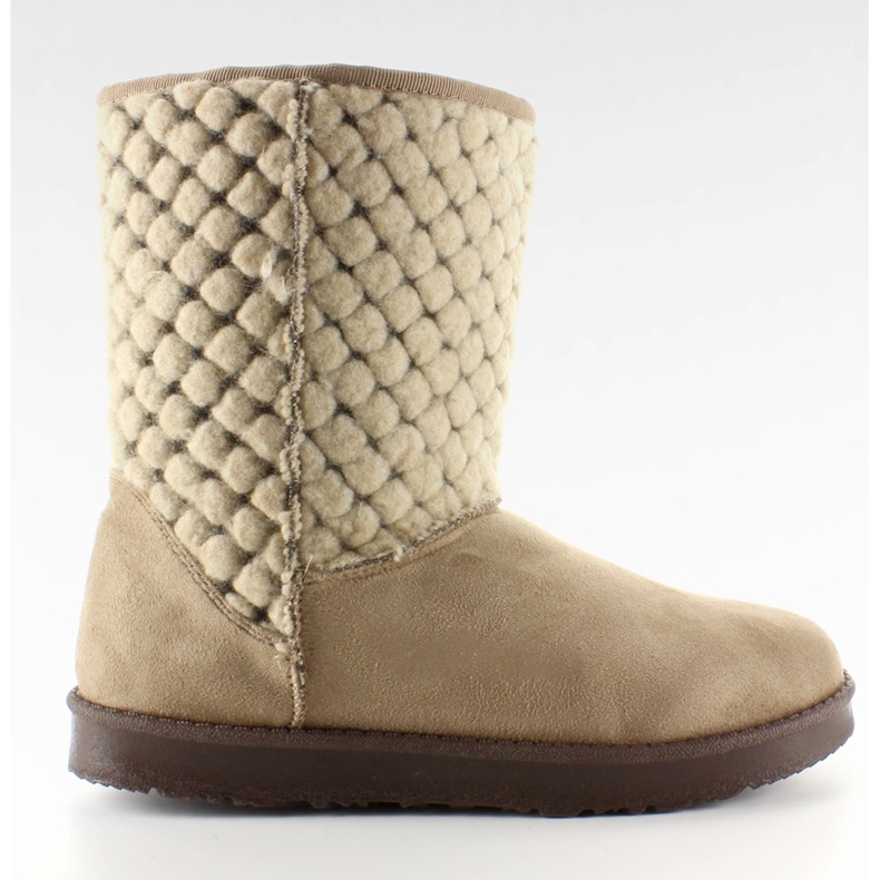 Kvinnors emulsioner med filt Taupe övre brun