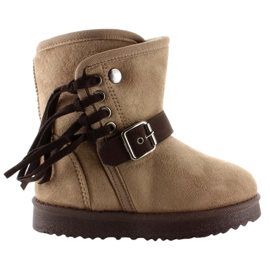 Emuski för barn med Frędzlami K1647404 Taupe beige