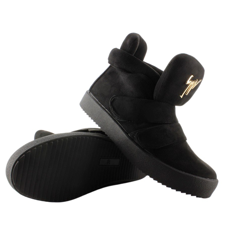 GF-jx29 Svarta sneakers i mocka