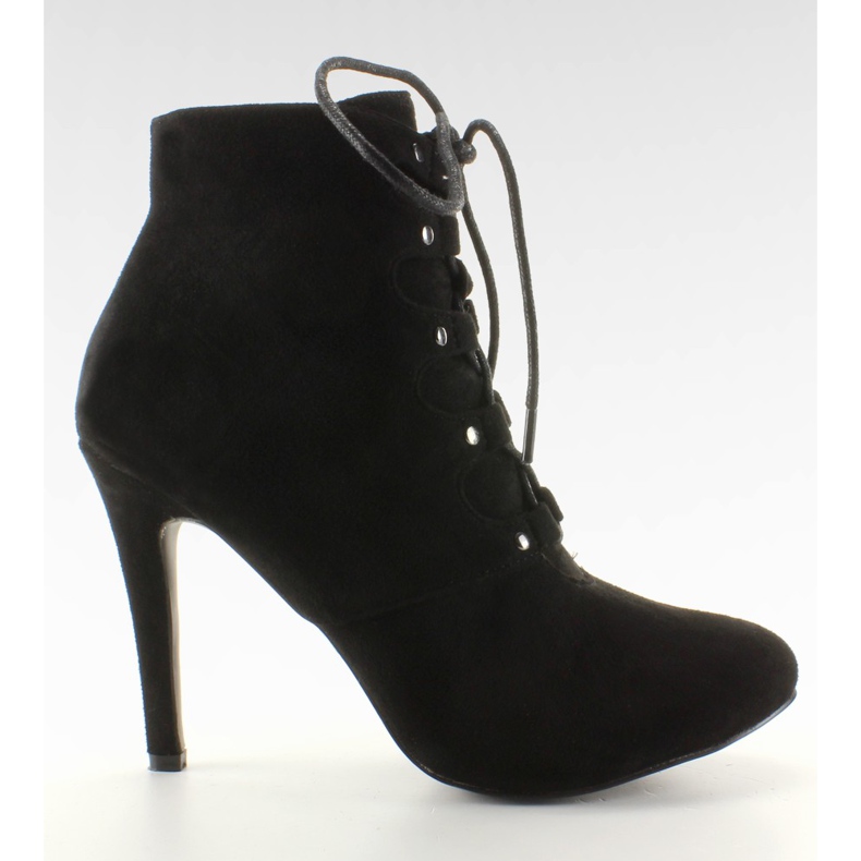 Snörning höga klackar H253 Svart