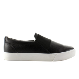 Sneakers slip-on med gummi NB72P Svart