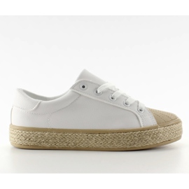 Sneakers på NA05P vit canvassåg
