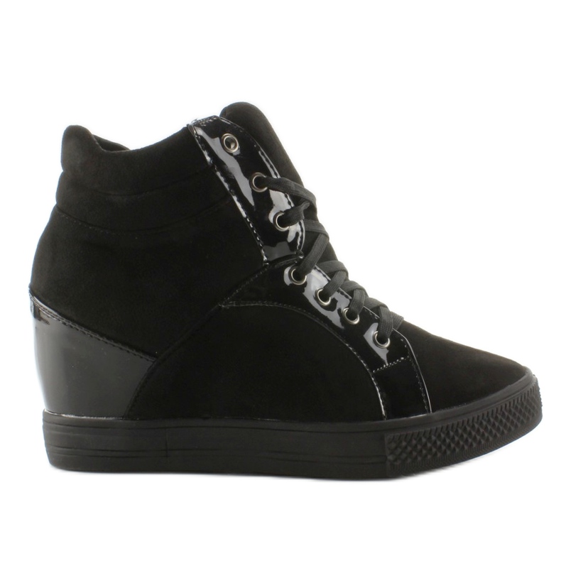 AT-0593-L Svarta sneakers i mocka