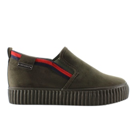 Creepersy Slipony Stripes 2018-47 Svart Gren grön