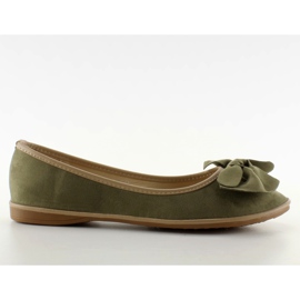 Ballerinor i mocka med rosett SK26 Grön