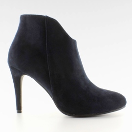 Stövlar med utskuren AT-0592-L Blue marinblå