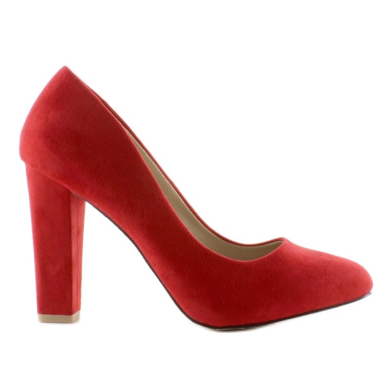 Pumps med breda klackar Z-22P Röd