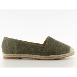 Espadrillor med linne tåhätta JH23P Grön
