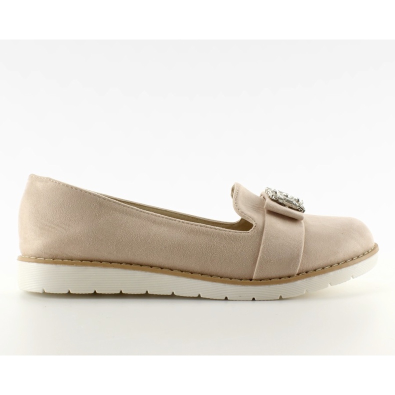 Pastellmocka T245 Beige mokcasiner