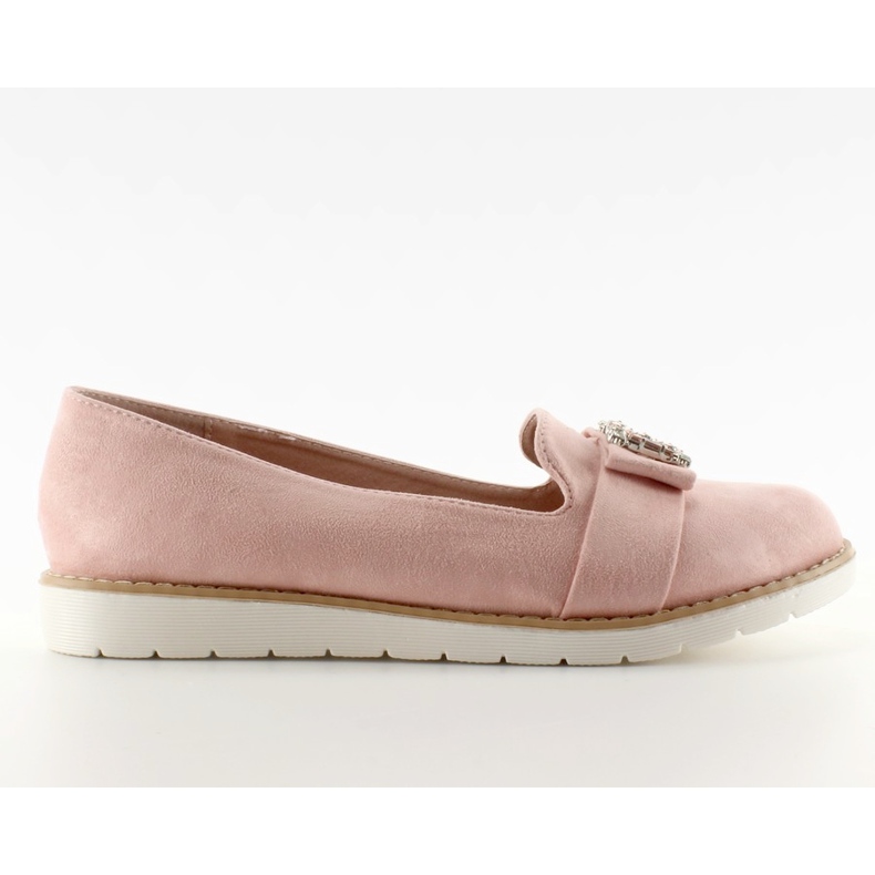 Pastellmocka loafers T245 Rosa