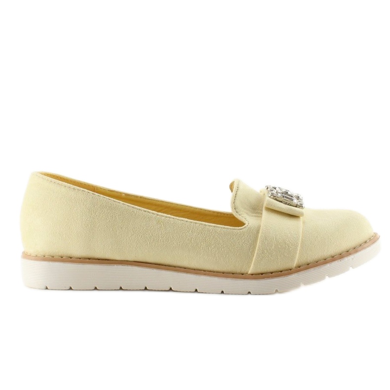 Pastellmocka loafers T245 Gul