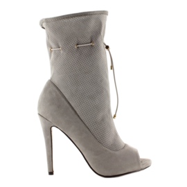 Stövlar med öppen tå SY15 Grå