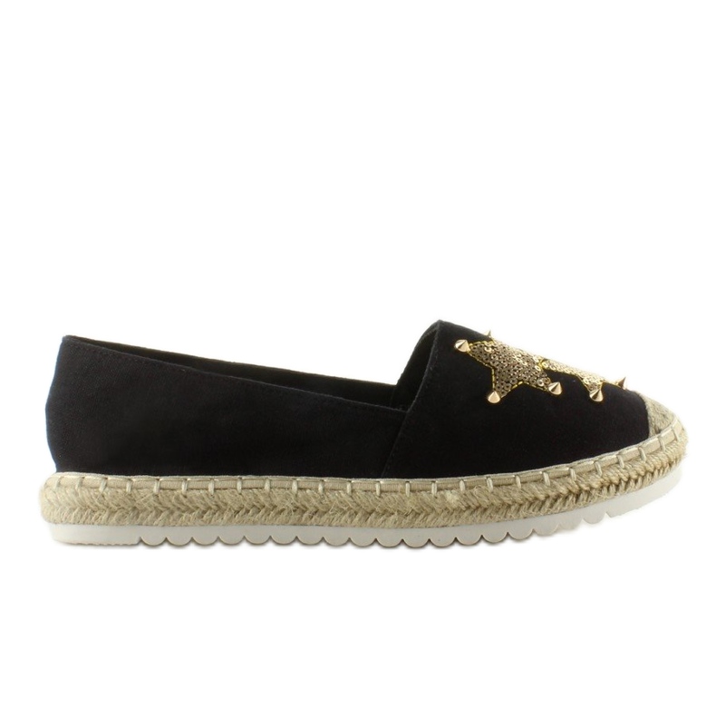Canvas espadrillor med CV-353 Svarta nitar