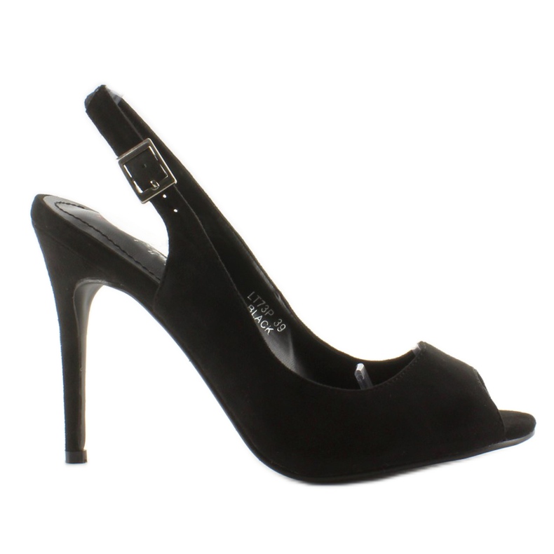 Pumps på öppen tå Lt73P Svart klack