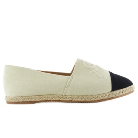 Esapdryle med präglade bokstäver T267 Beige svart brun