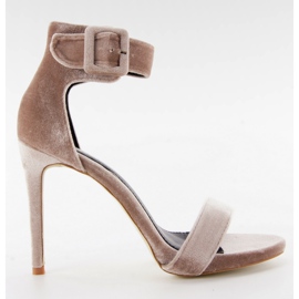 Velvet sandaler på M259 Rosa stilett häl mångfärgad