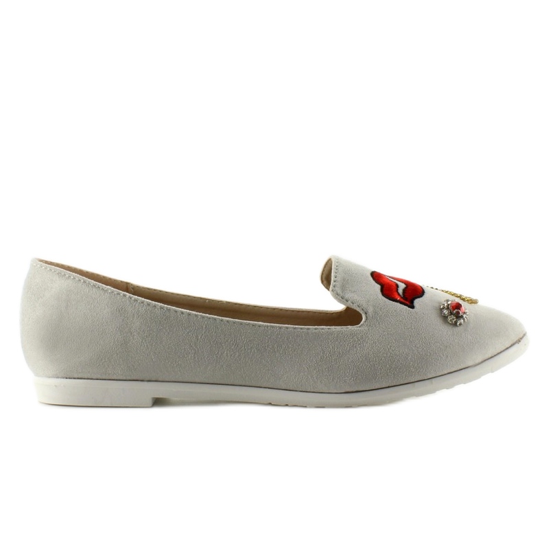 Ballerinas lordsy med lappar 333-18 grå