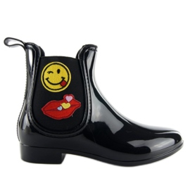 Damgaloscher med lackade lappar D37 svart