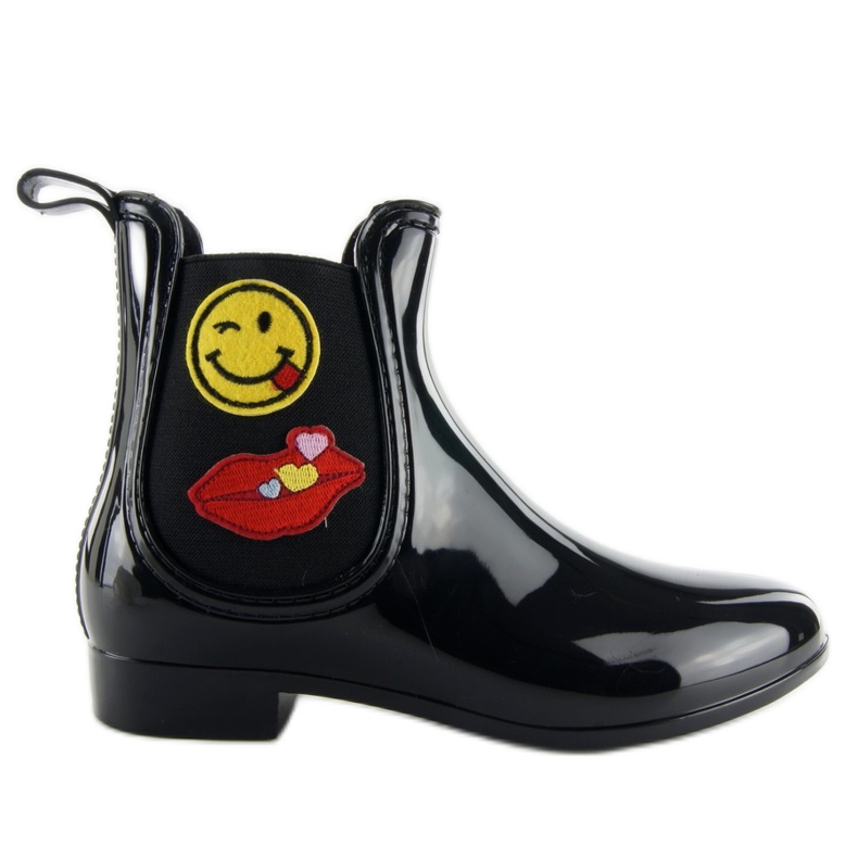 Damgaloscher med lackade lappar D37 svart