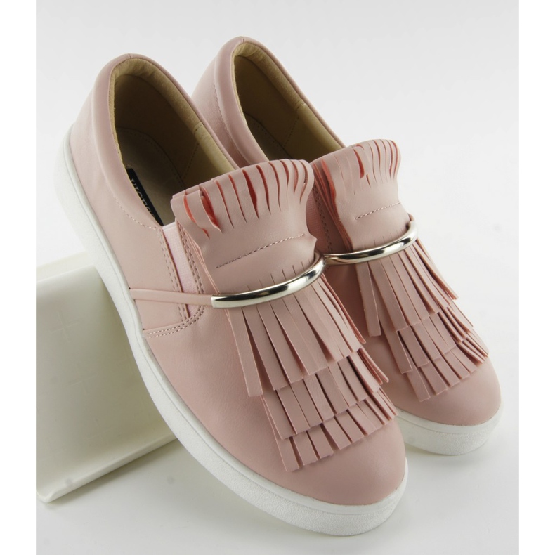 Slipony med fransar 6074 rosa
