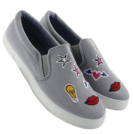 Slipons med JX41P Grå lappar