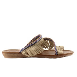 Flipflops i indisk stil K1626302 brun