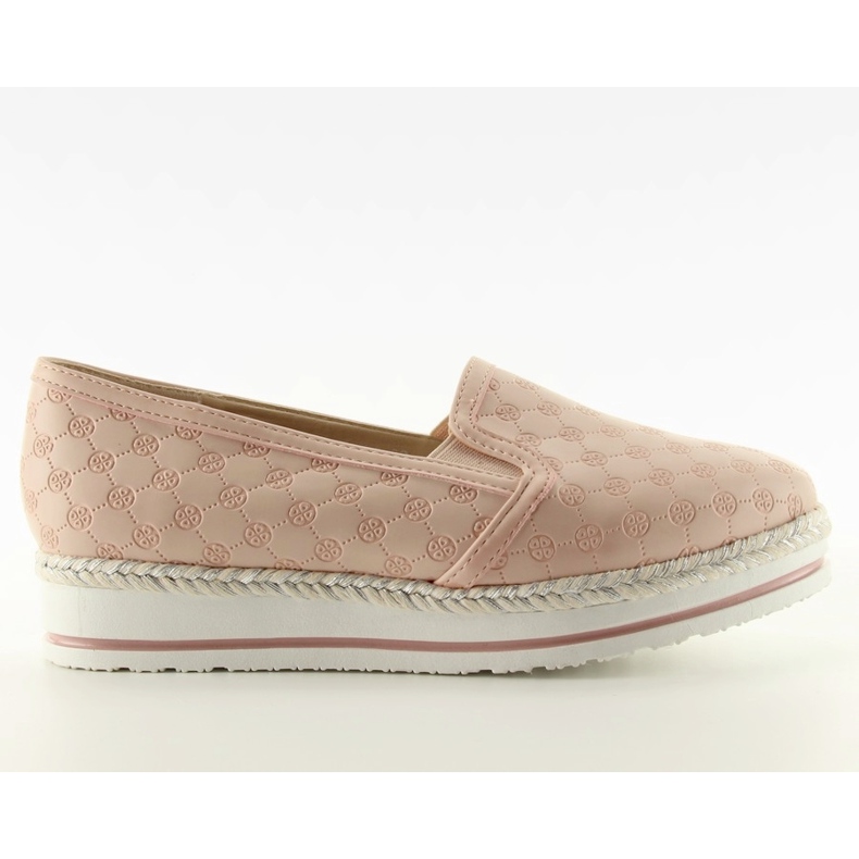 Slipony på högklackat 6068 Pink rosa