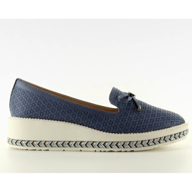 Lords espadrilles 6084 D. Blue marinblå