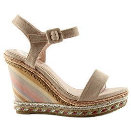 Espadrillos med en pastellkil Y5p beige