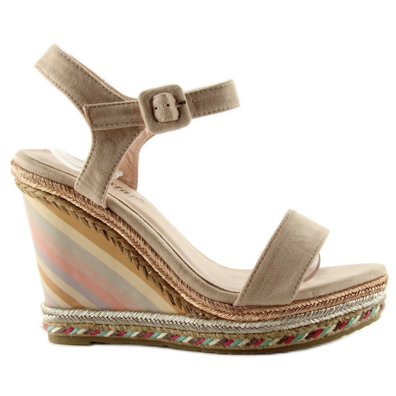 Espadrillos med en pastellkil Y5p beige