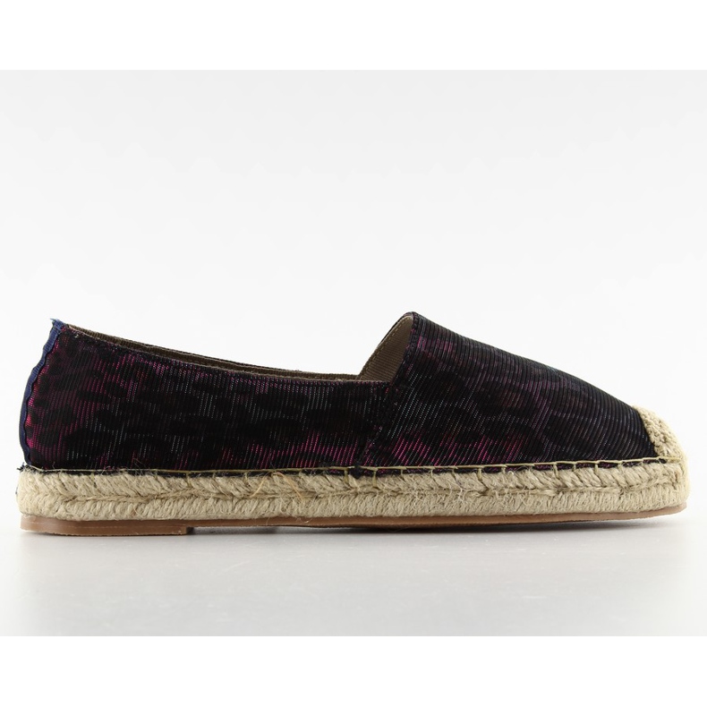 Iriserande espadriller 188-3 persika svart violett rosa