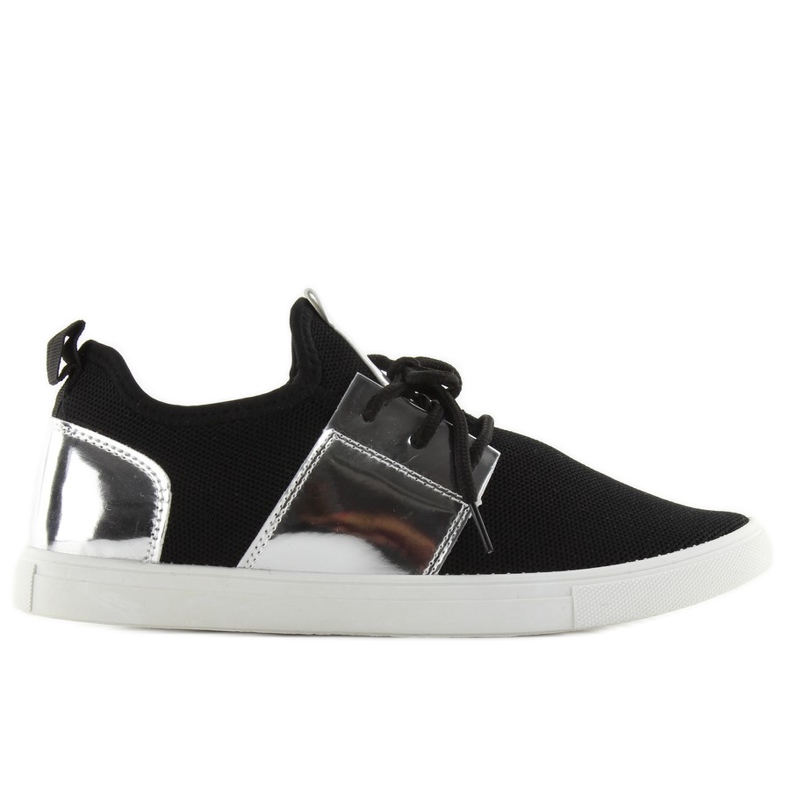 A-120 SVART / SILVER luftiga sportskor