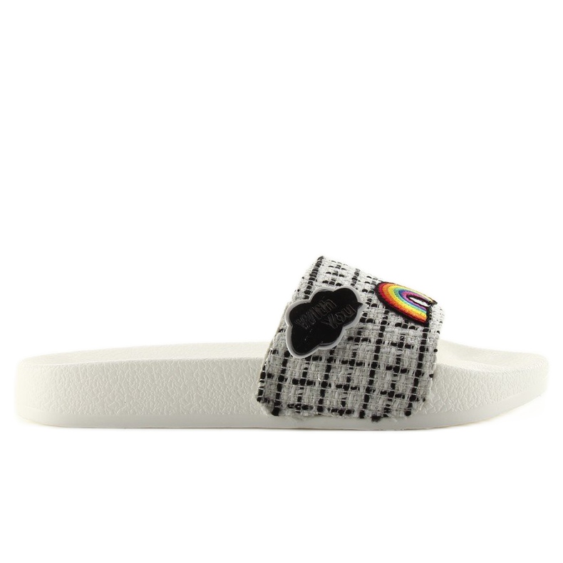 8228 Vita tofflor med stift