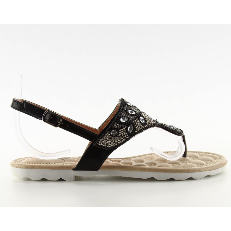 Flip-flops med pärlor G144 Black svart