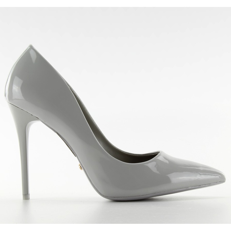 Smala lackerade Le03 grå klackar