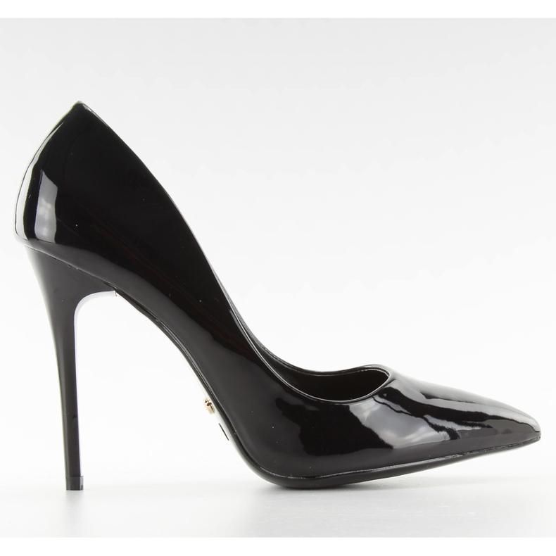 Smala lackerade Le03 svarta klackar