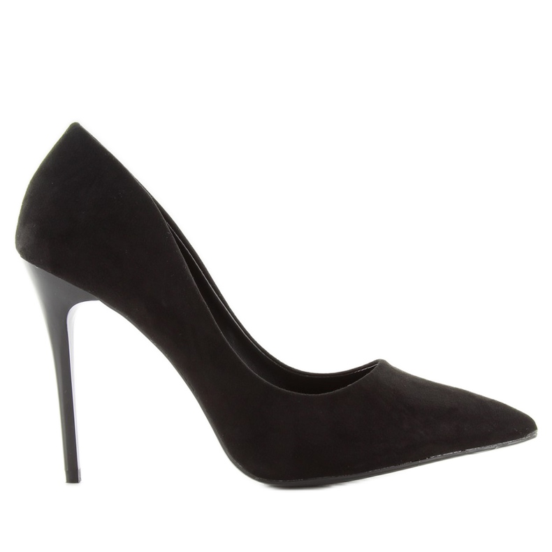 Släta mocka LE07 svarta klackar