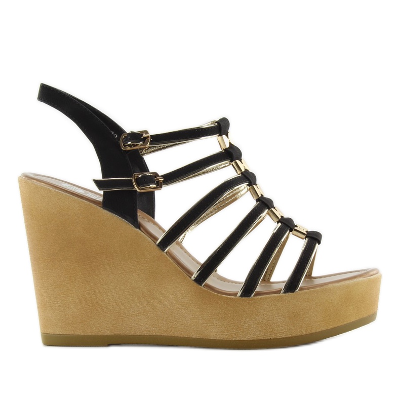 Sandaler på kilen GM-5032 svart