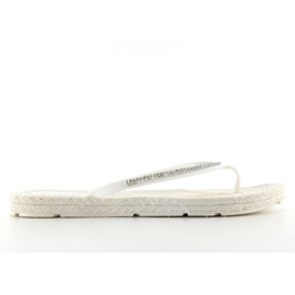 Gummitofflor som espadrillos ls069 vita