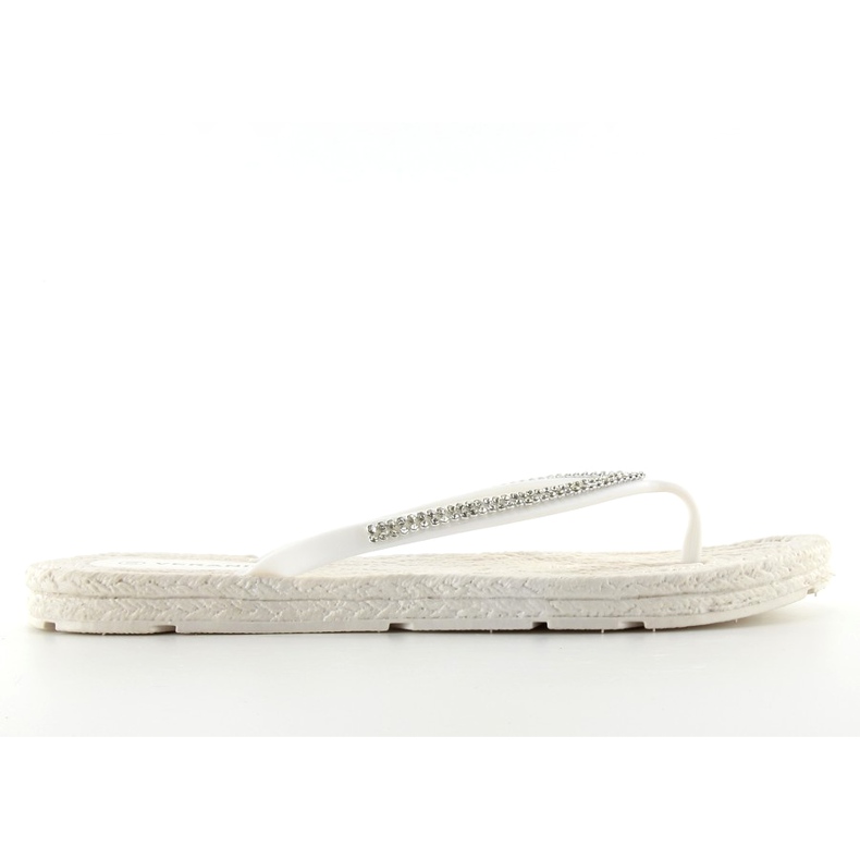 Gummitofflor som espadrillos ls069 vita